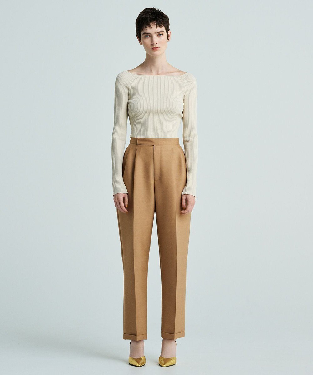 uncrave 【洗える】スムースニット オフショルプルオーバー（uncrave WHITE） 