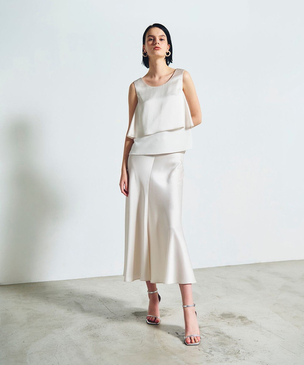 GRACE CONTINENTAL バックコンシャスサテンノースリーブ 