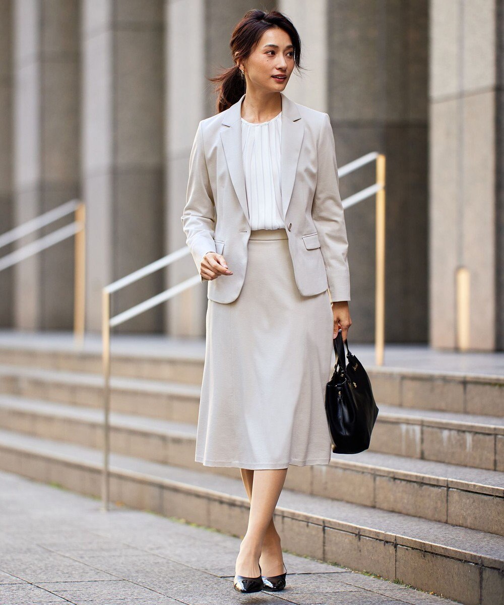 自由区 【洗える】バックサテンアムンゼンストライプ ブラウス 