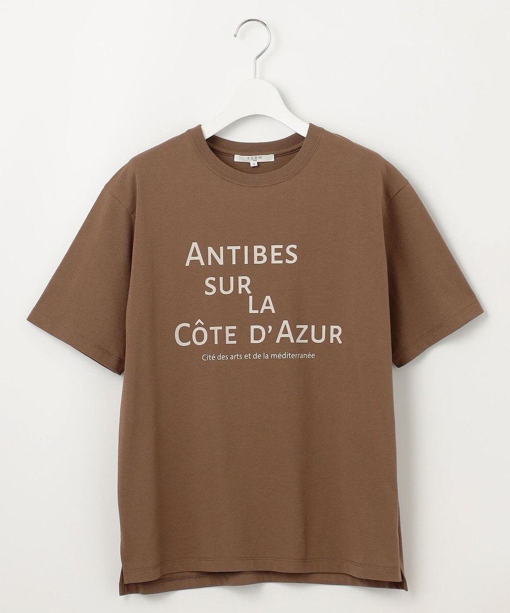 23区 【SLOW/一部店舗限定】MVSコットン デザイン ロゴTシャツ 