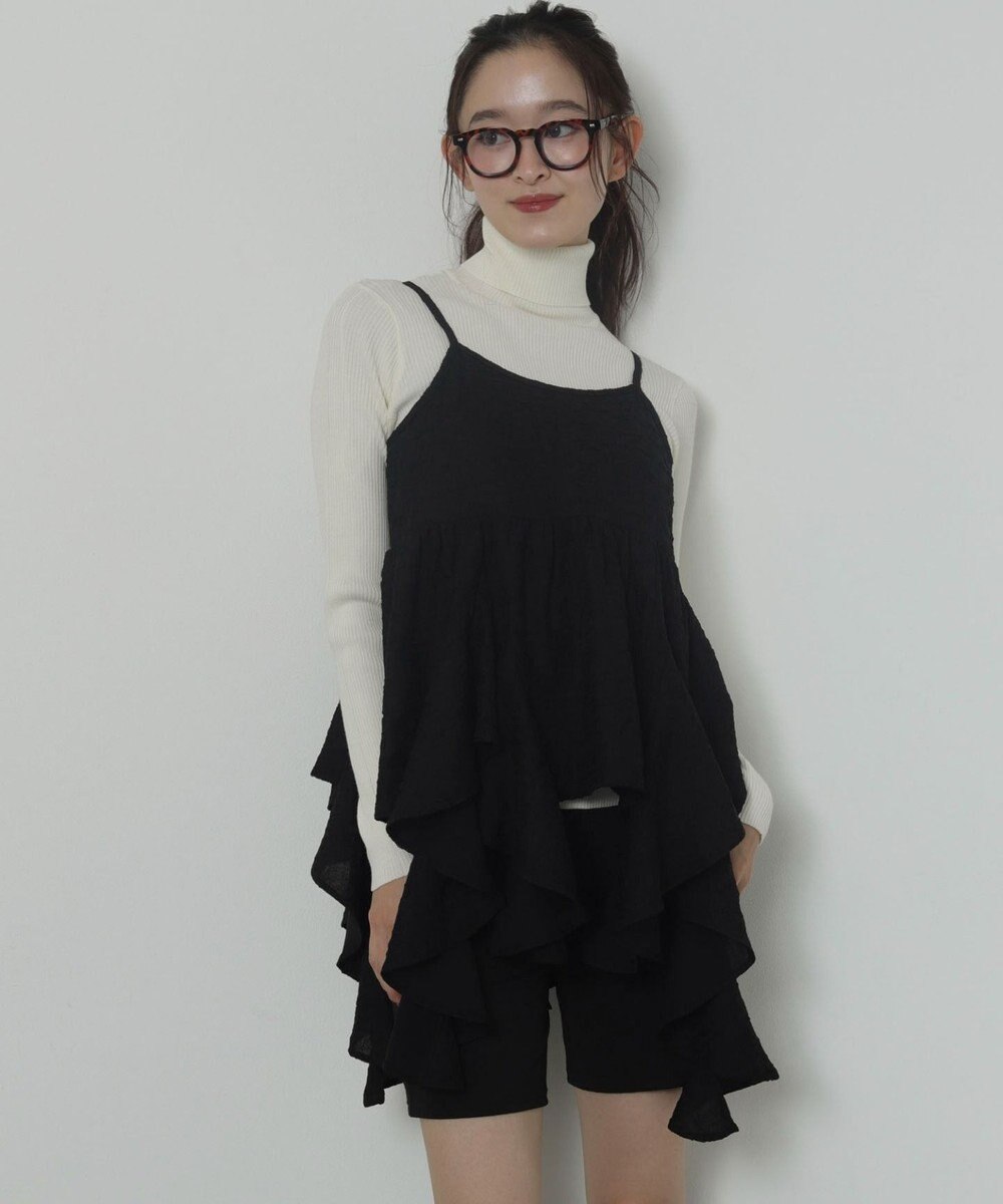 WEGO イレヘムフリルキャミワンピース 
