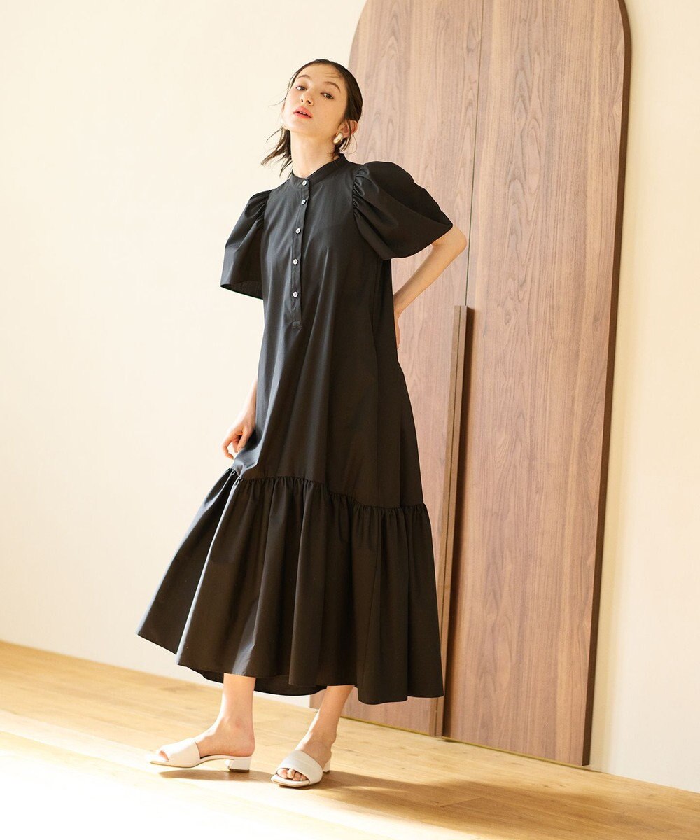 #Newans フレアヘムシャツワンピース 