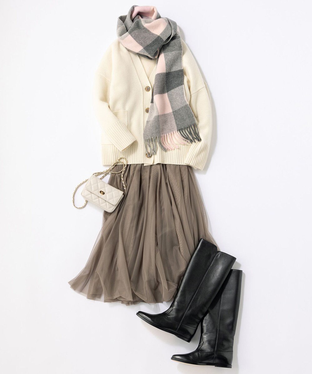 23区 【CLASSY.1月号掲載】manifattura big ウール マフラー 