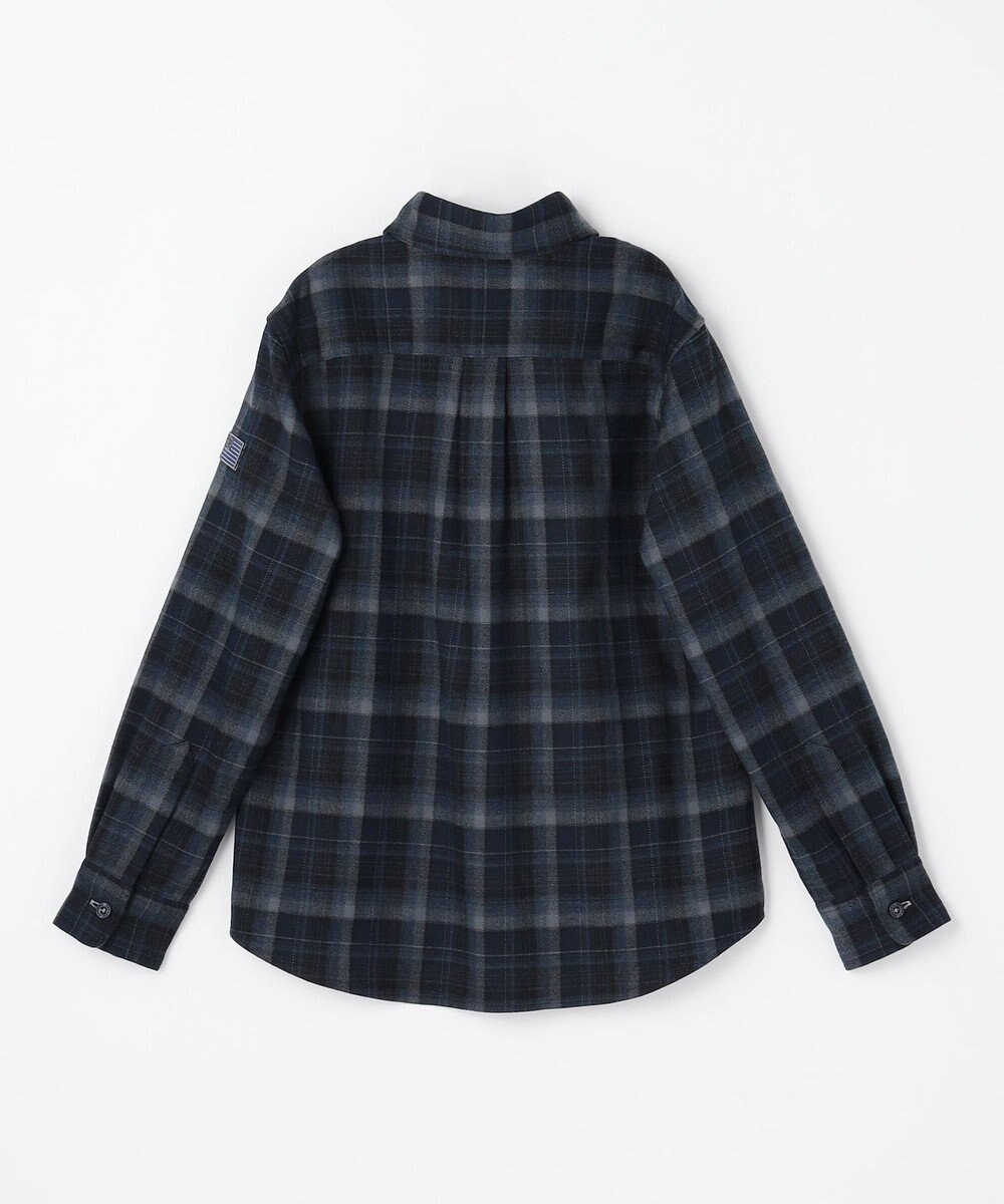 J.PRESS KIDS 【100-130cm】フラッグワッペン チェックシャツ 