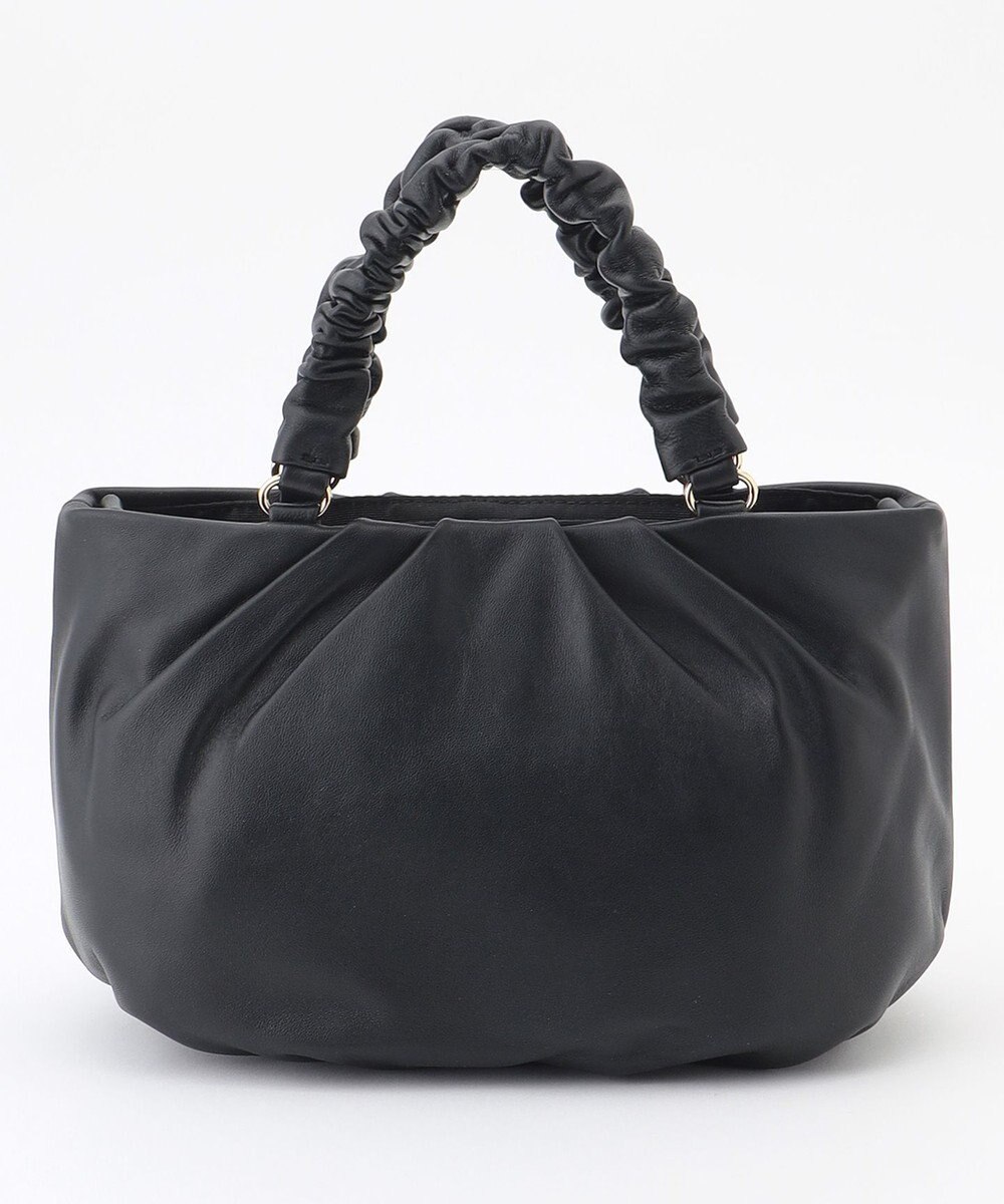 LA BAGAGERIE シープレザー ギャザーハンドル2wayラウンドトートバッグ 