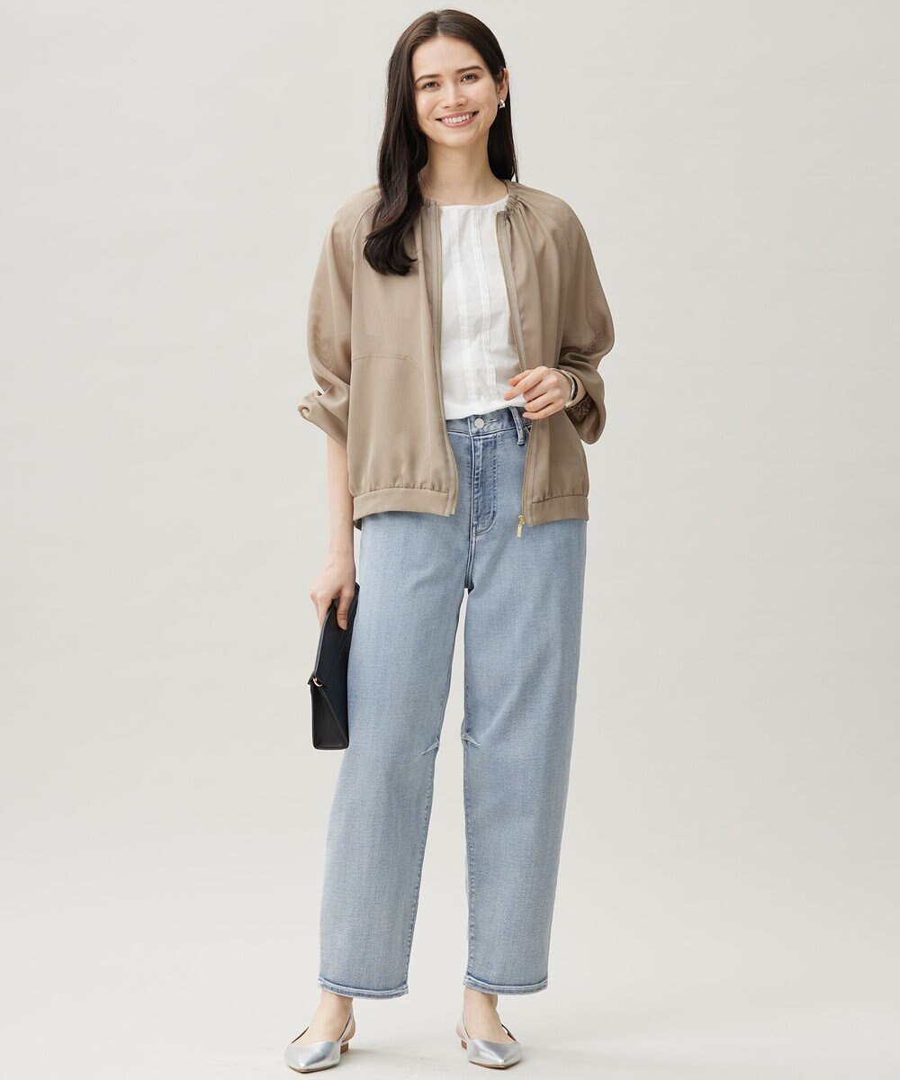 自由区 【洗える】メッシュ ブルゾン 