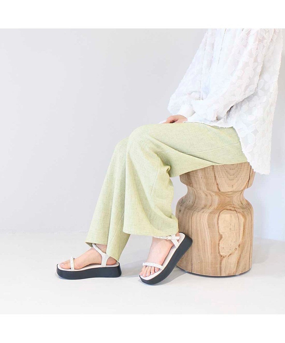 MODE ET JACOMO <noyau>パールデザイン厚底スポーツサンダル 