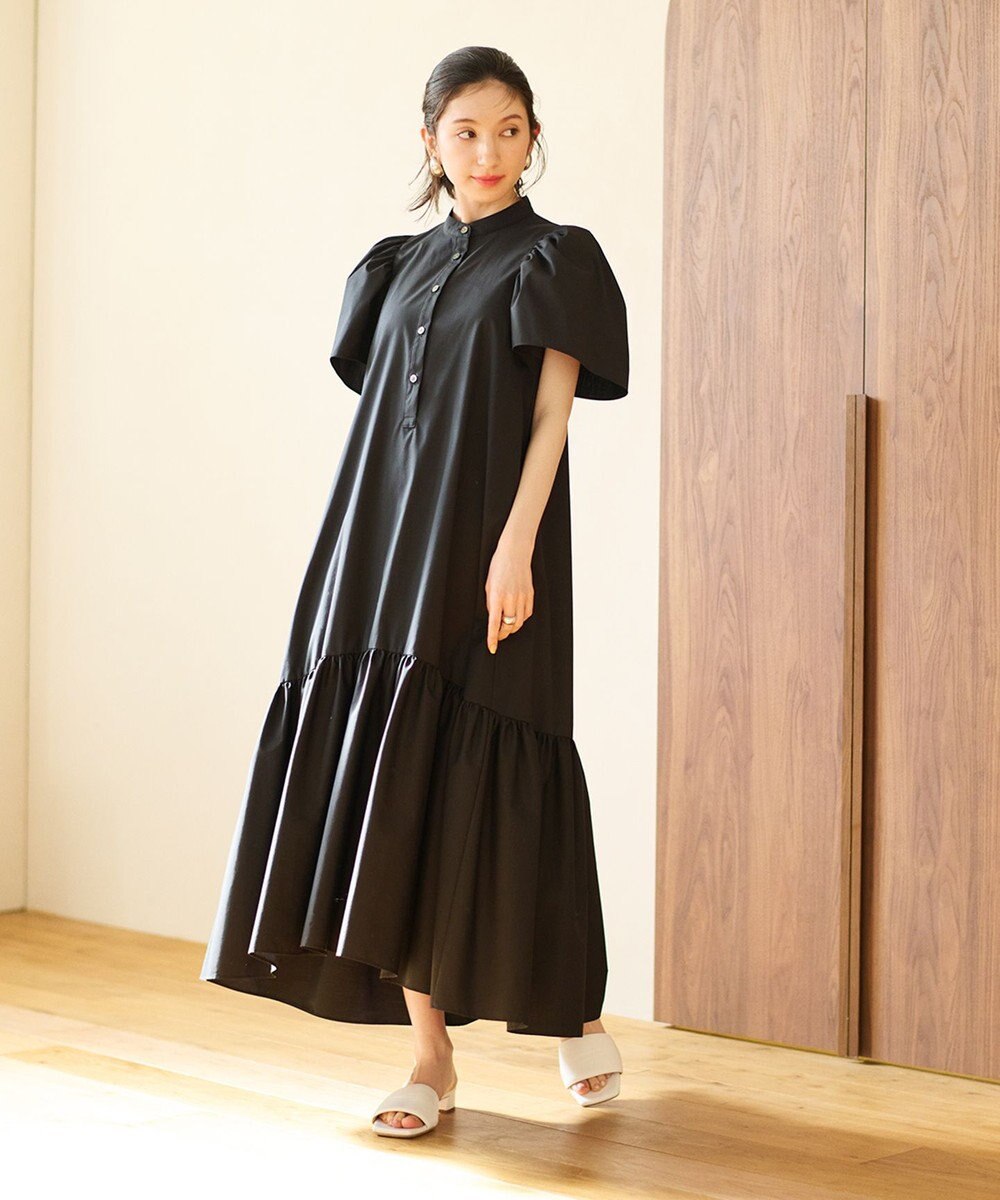 #Newans フレアヘムシャツワンピース 