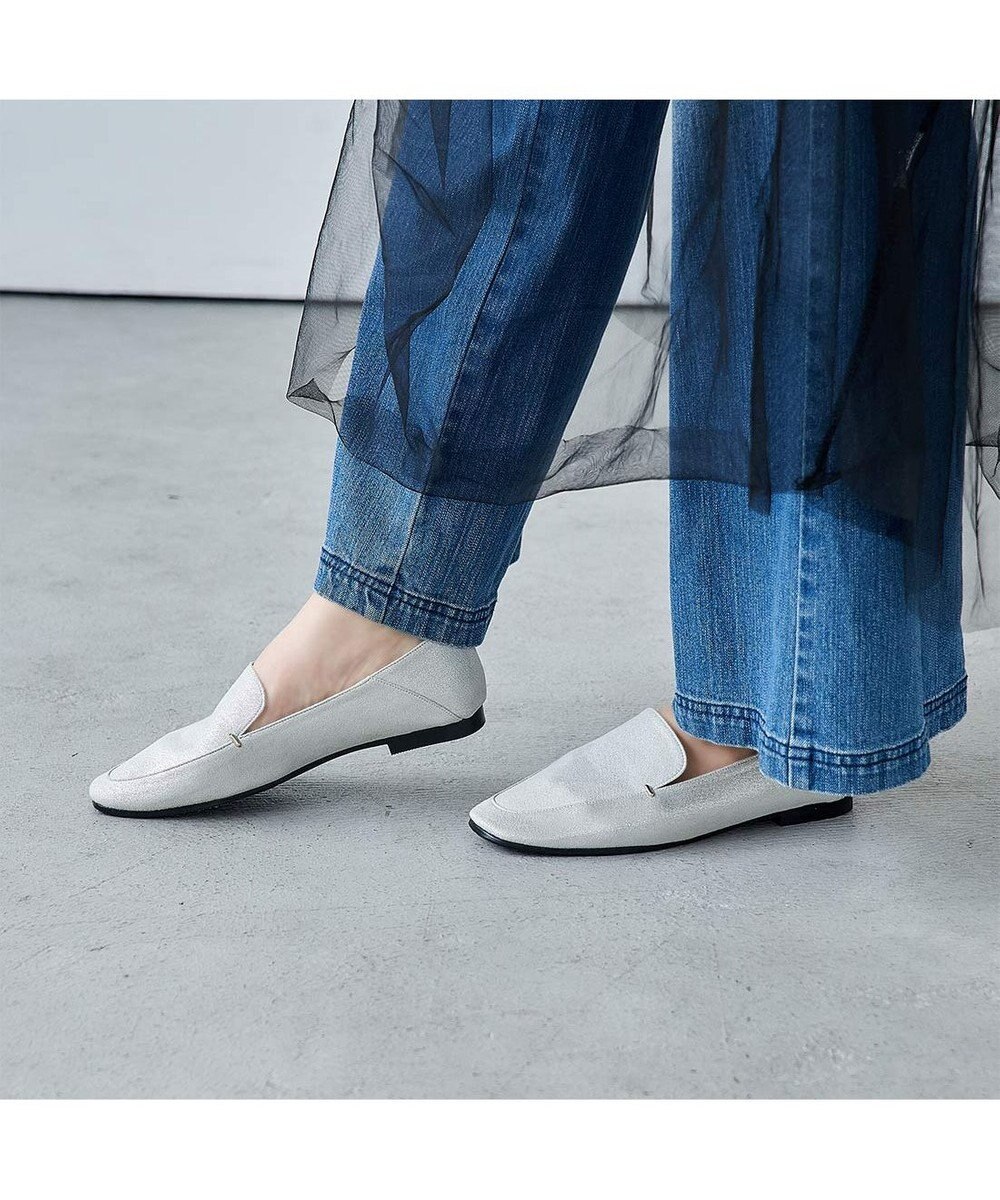 MODE ET JACOMO <carino>スクエアトゥフラットシューズ 