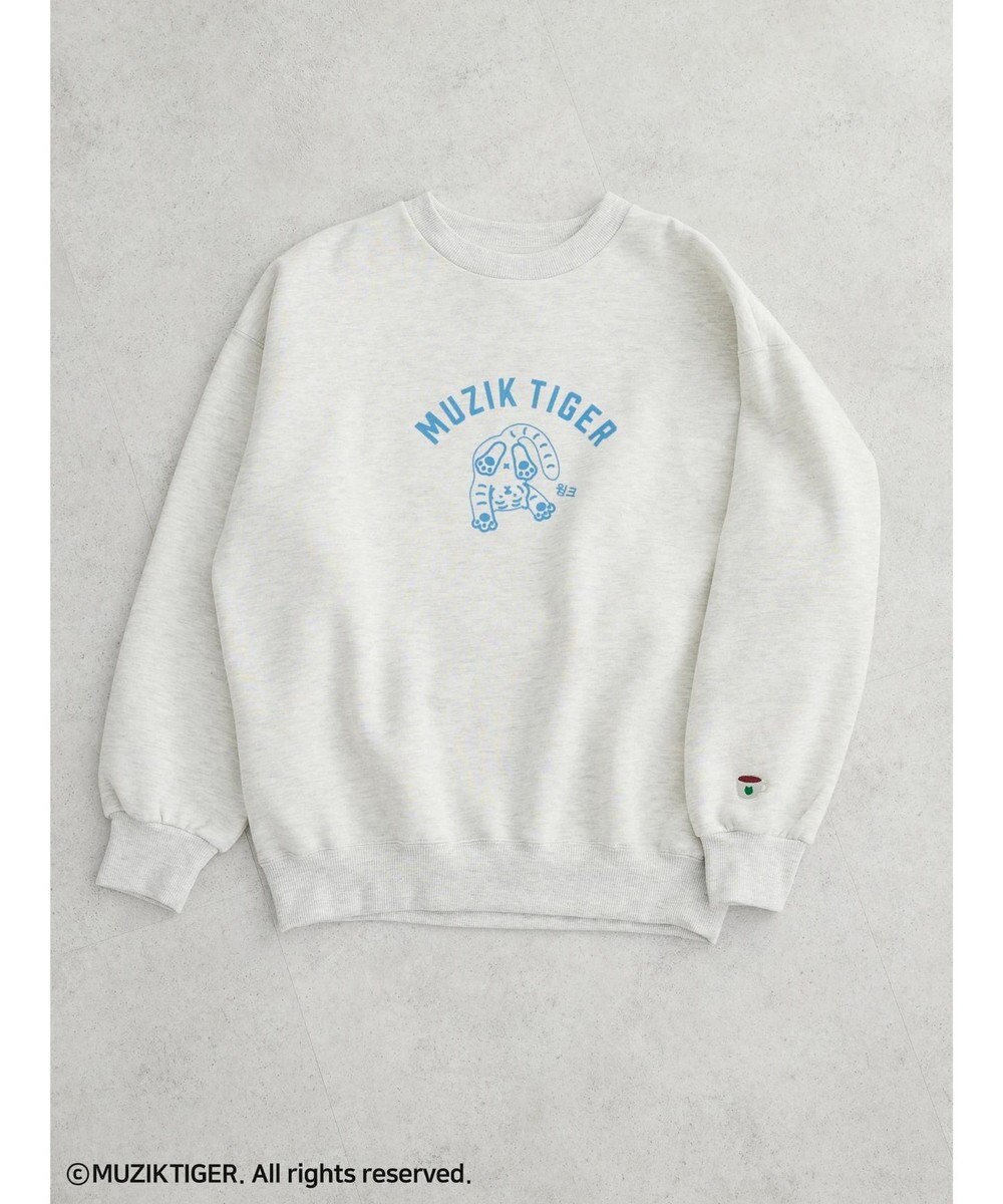 Green Parks ムジークタイガー／裏起毛プリントプルオーバー 