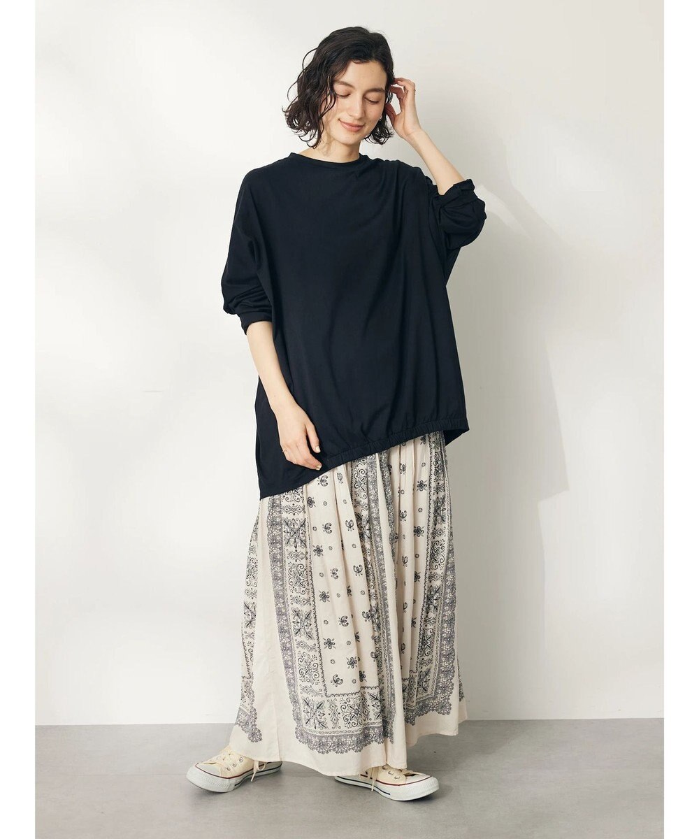 CRAFT STANDARD BOUTIQUE シルケット天竺　フロントギャザーＢＩＧ　Ｔｅｅ　Ｌ／Ｓ 