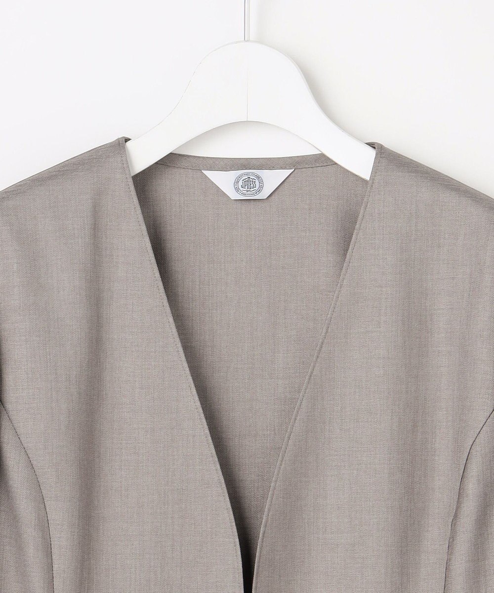 J.PRESS LADIES L OXIJEWEL ストレッチ ノーカラー ジャケット 