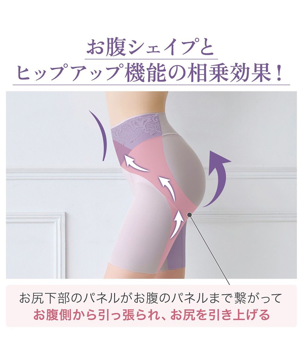 BRADELIS New York 【BRADELIS NewYork peace】綿混ハイブリッド・デイリーガードル24 お腹から太ももまでをスッキリ整える補正ガードル 