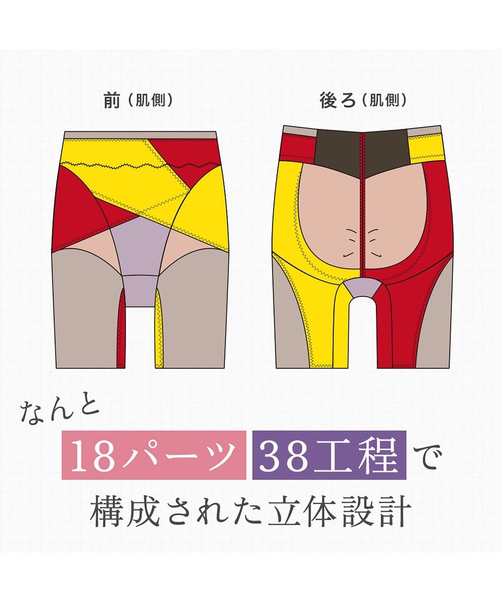 BRADELIS New York 【BRADELIS NewYork peace】綿混ハイブリッド・デイリーガードル24 お腹から太ももまでをスッキリ整える補正ガードル 