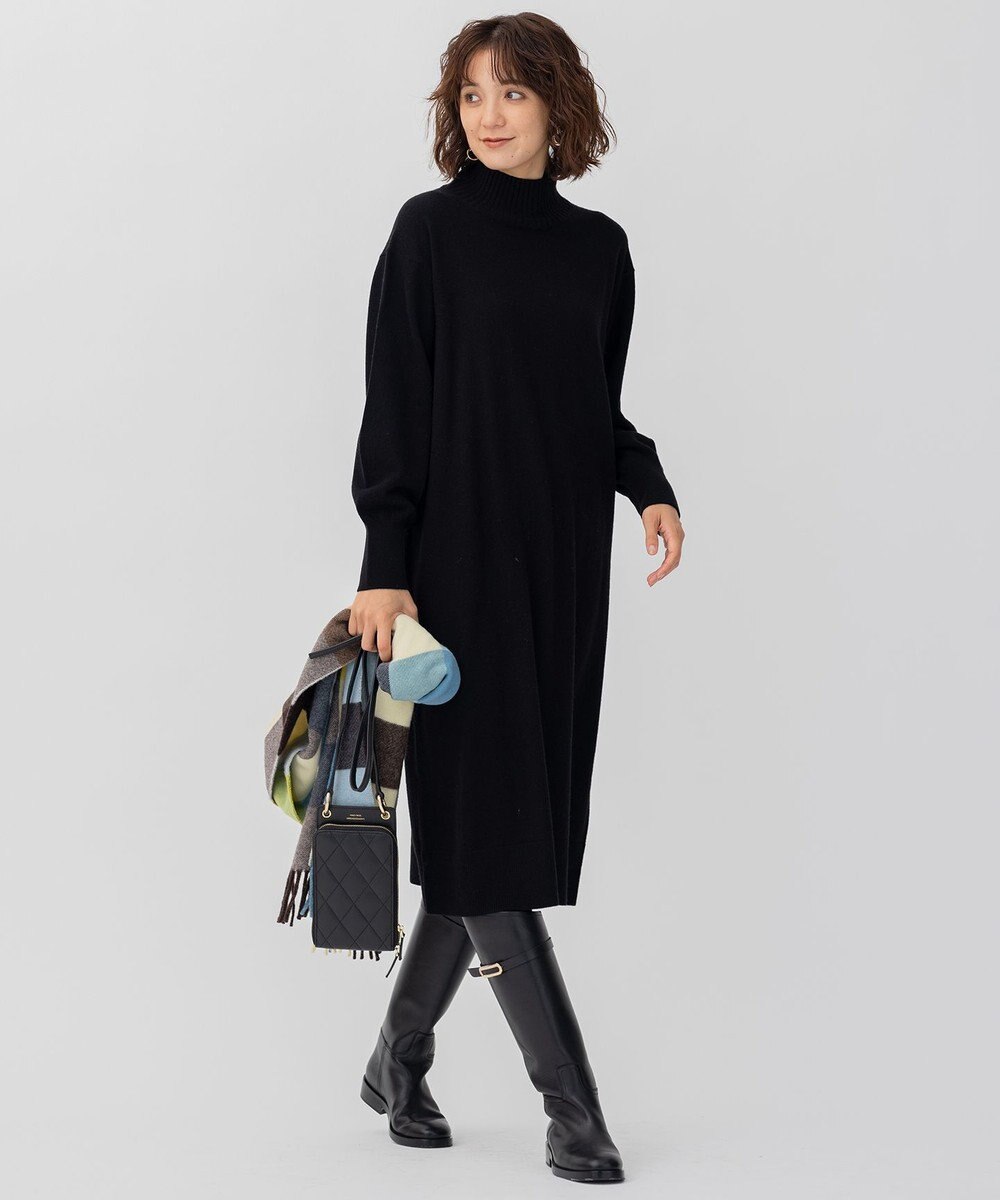 23区 【CLASSY.12月号掲載】】ウールカシミヤブレンド ハイネック ワンピース 