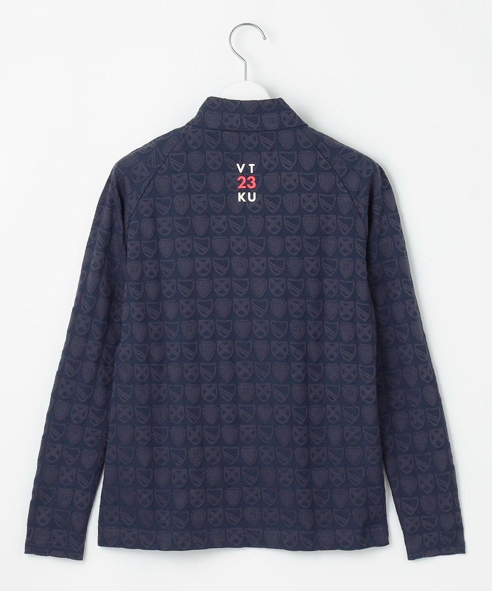 23区GOLF 【WOMEN】ハーフジッププルオーバー 着回しやすく長く愛用できる 総柄ながらもシック 