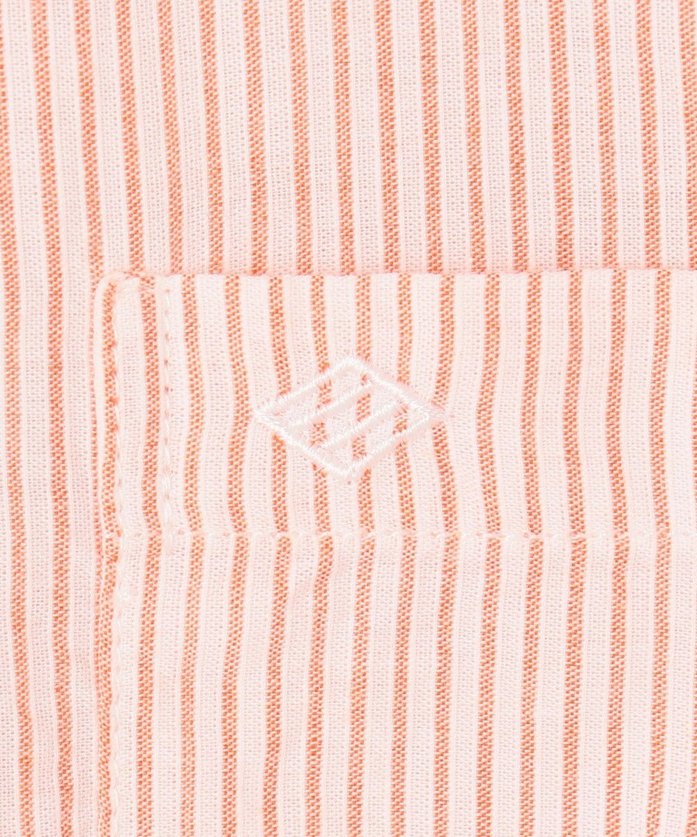 JOSEPH ABBOUD 【サスティナブル・７分袖】コットンリヨセルリネンコードストライプ シャツ 