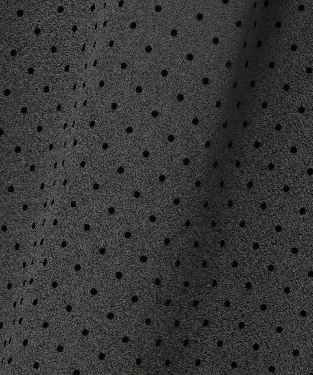 J.PRESS LADIES S 【洗える】ドットフロッキープリント フレア スカート 