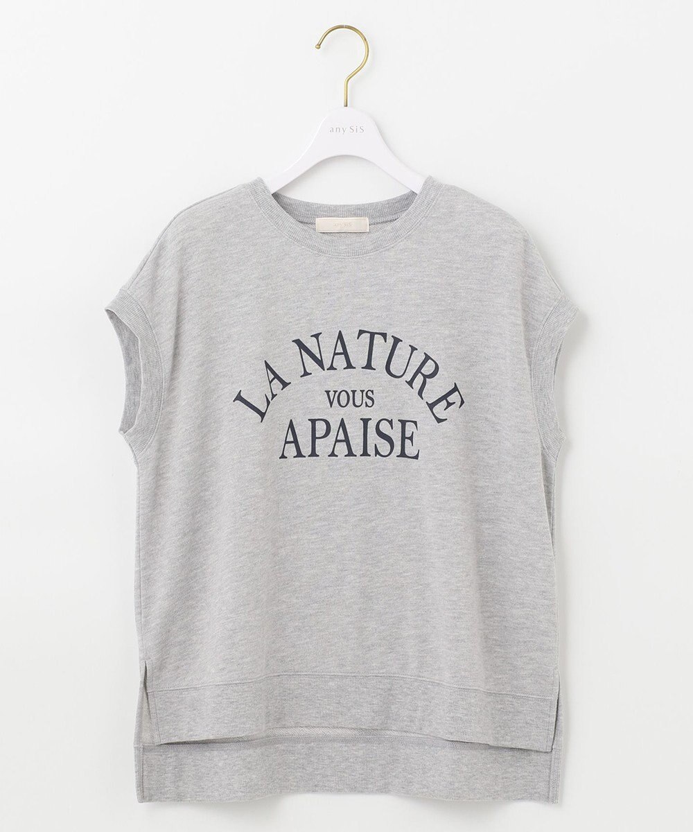 ANY SIS フレンチスリーブロゴ スウェット 