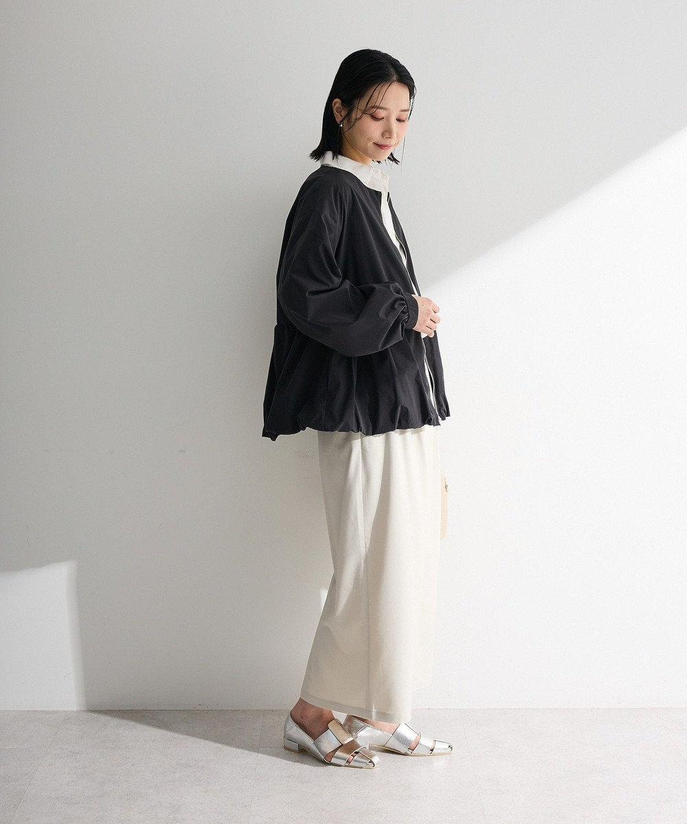 Green Parks ノーカラーペプラムブルゾン 