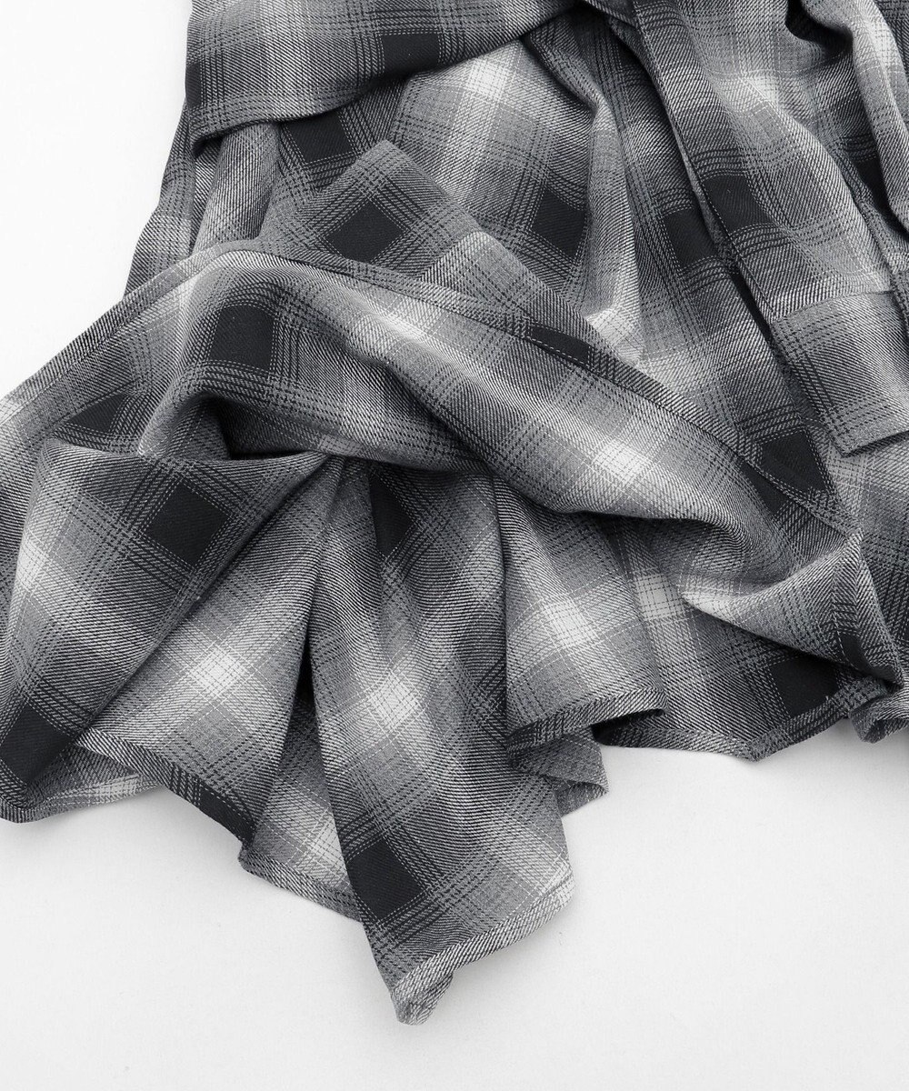 WEGO チェックシャツイレヘムミニスカート 