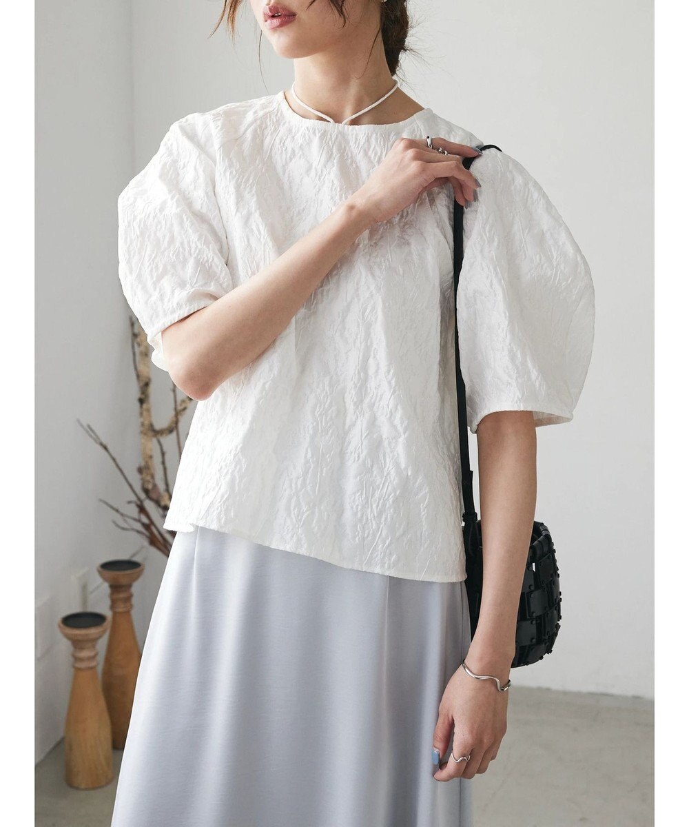 Green Parks AnriettMusee ショート丈ジャガードトップス 