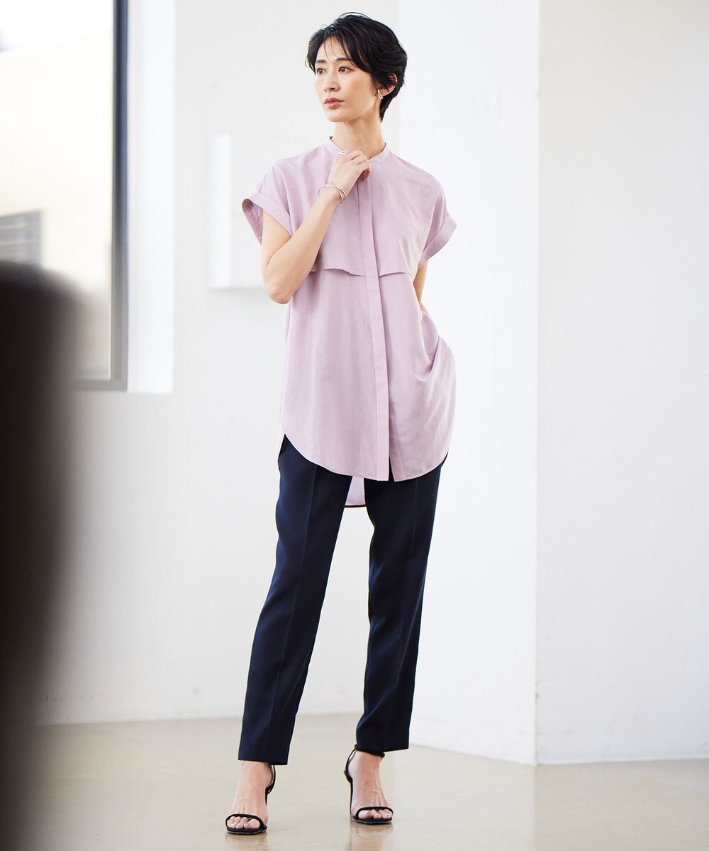 ICB 【接触冷感・UVケア・速乾・洗える】FluidBackSatin ドロストパンツ 