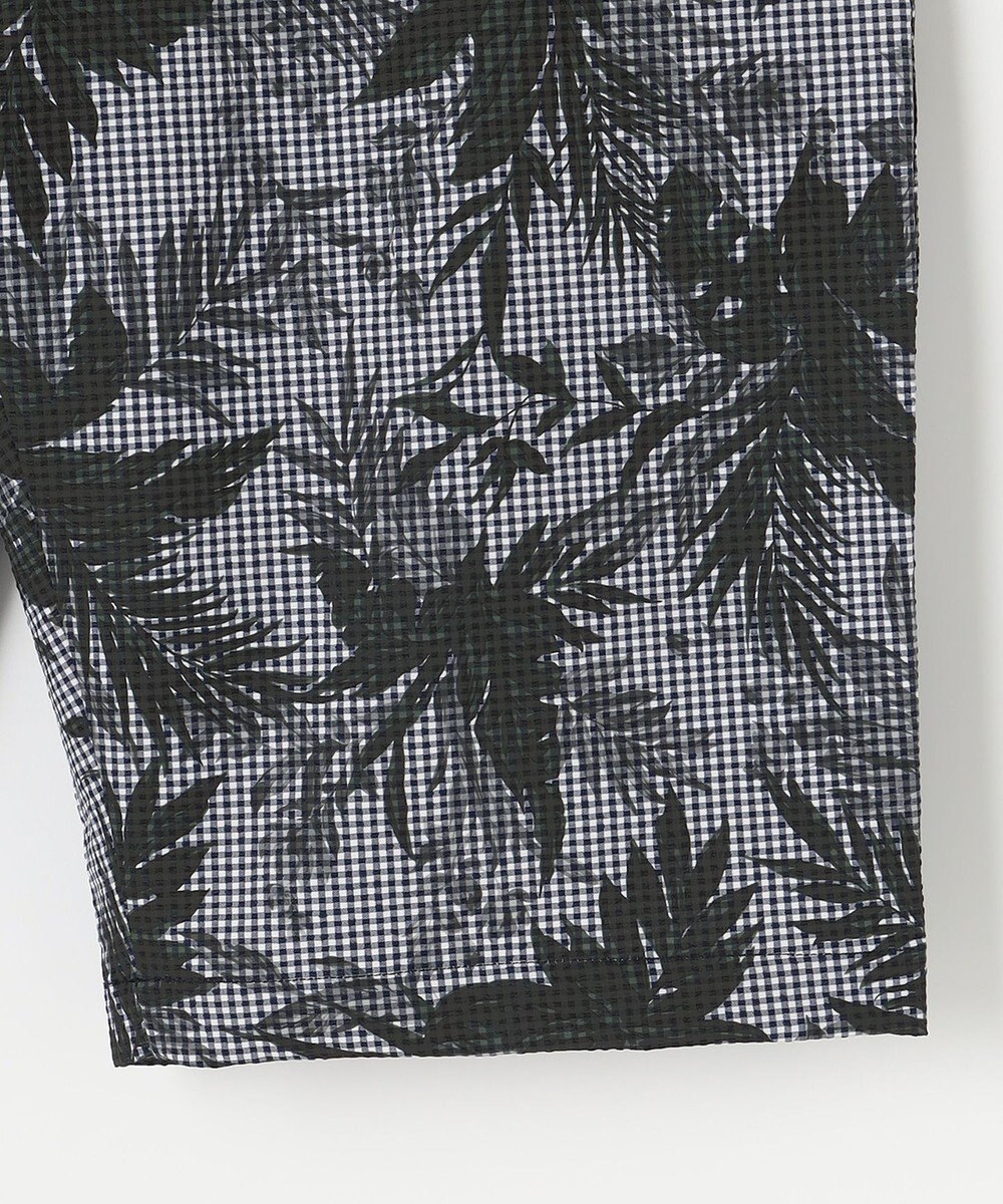 JOSEPH ABBOUD 【イージーケア】リーフ柄 ライトウェーブハーフパンツ 