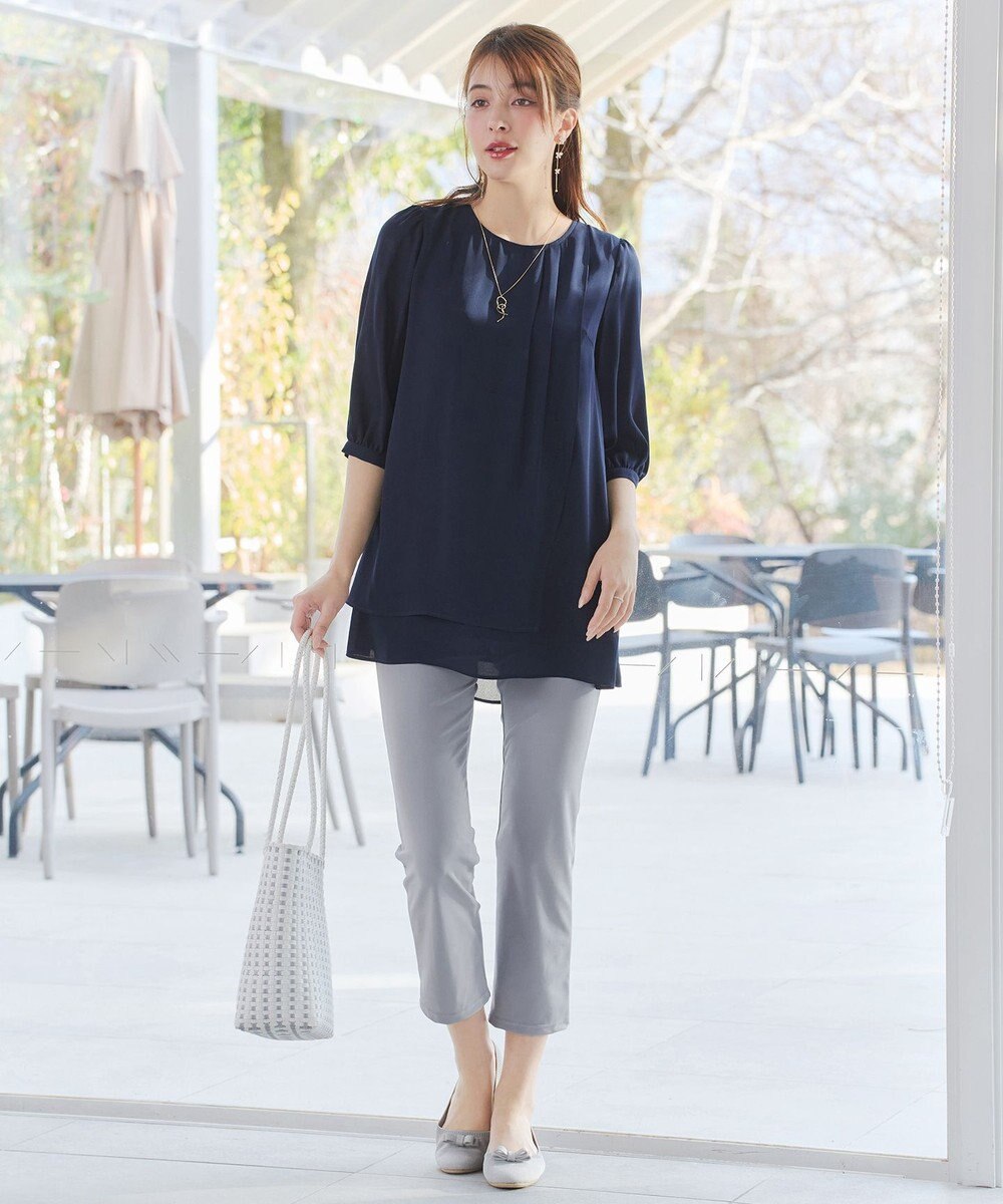 Tiaclasse 日本製デンビスリムストレートパンツ 