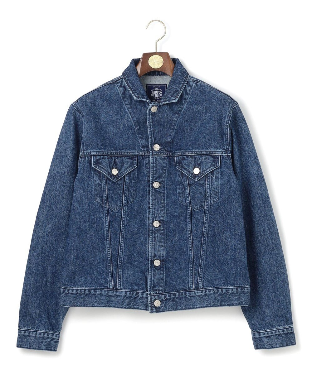 J.PRESS MEN 【J.PRESS ORIGINALS】SHIOTA DENIM Notched Jumper / Made in Japan 