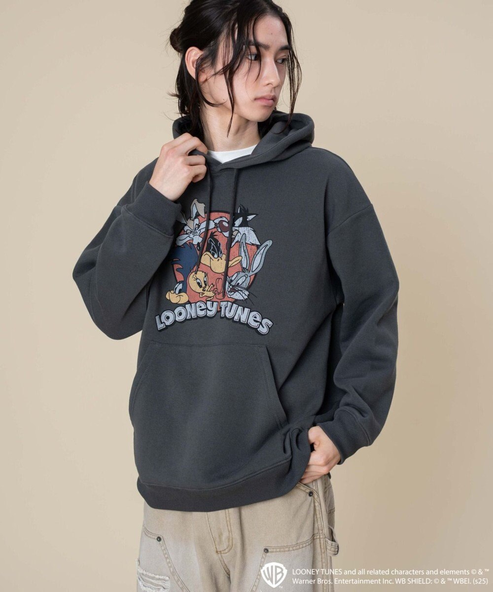 WEGO 【ユニセックス着用ITEM/裏起毛】LOONEYTUNESグラフィックプルオーバー 