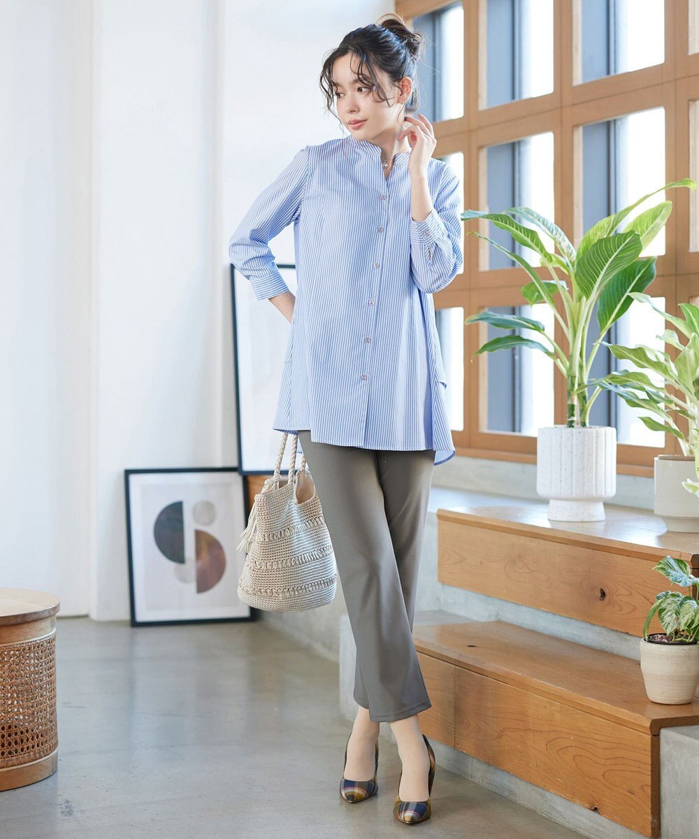 Tiaclasse 日本製デンビスリムストレートパンツ 