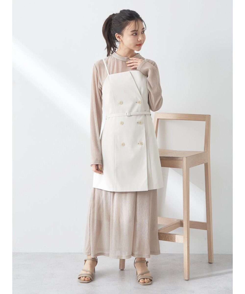 earth music&ecology ＳＥＴ２点シアーワンピース＋ペチワンピース 