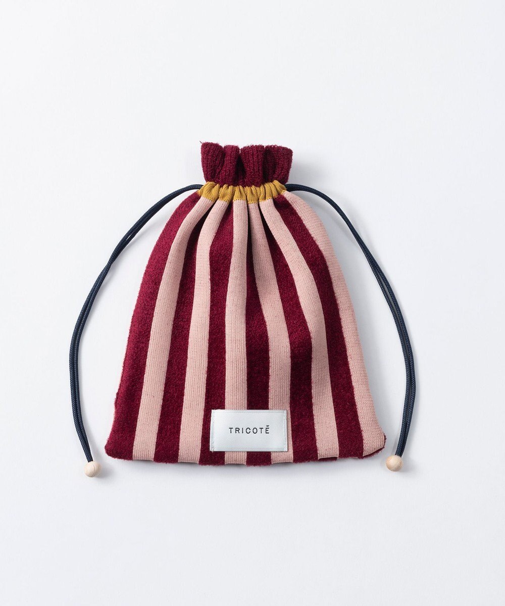 TRICOTE ストライプシャギーミニポーチ 