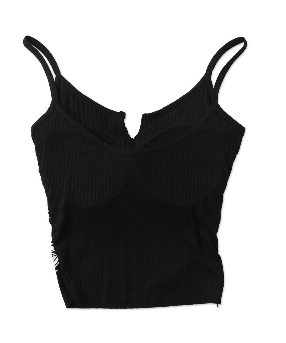WEGO 【カップ付きインナー】グラフィックリブキャミソール 