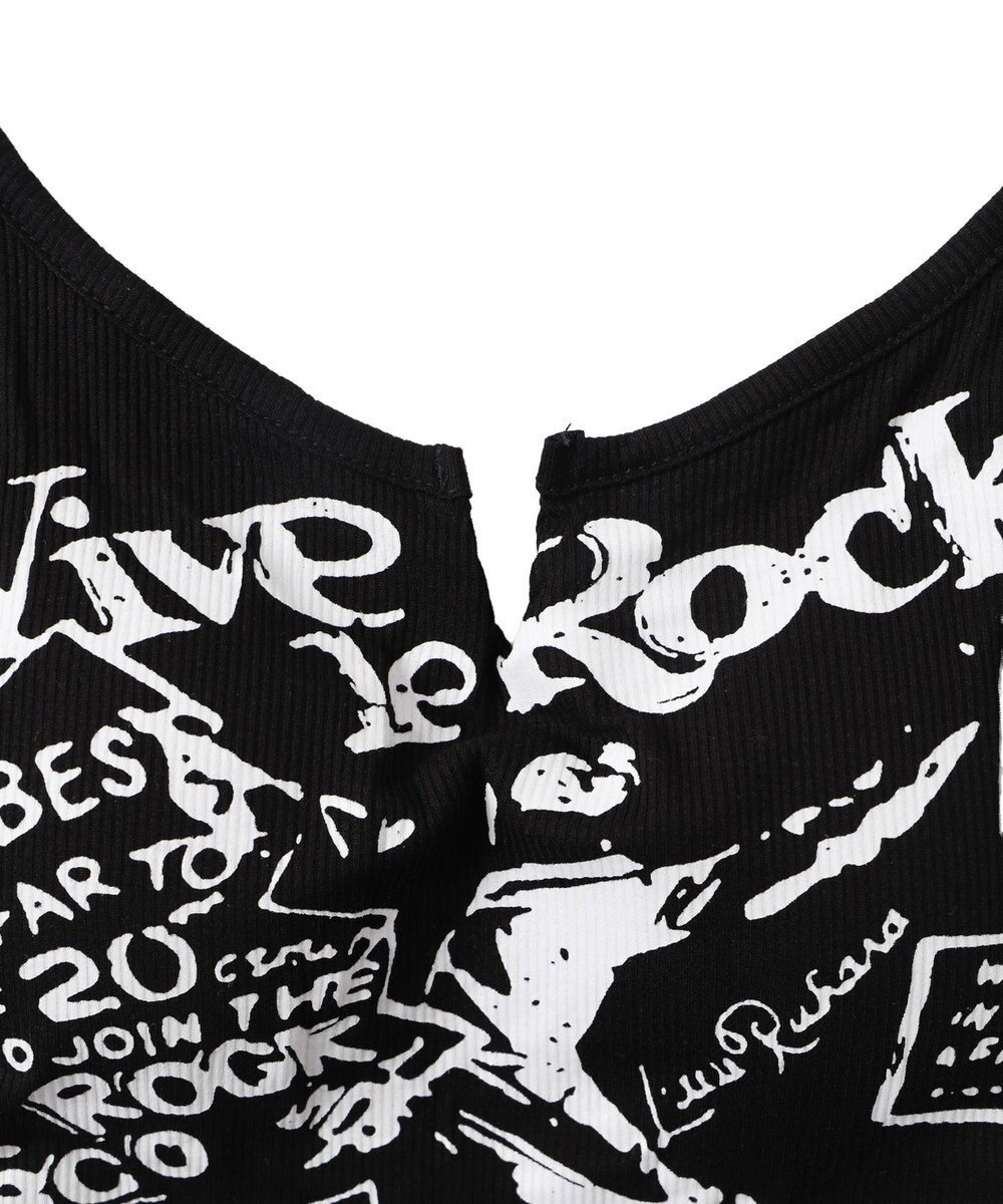 WEGO 【カップ付きインナー】グラフィックリブキャミソール 