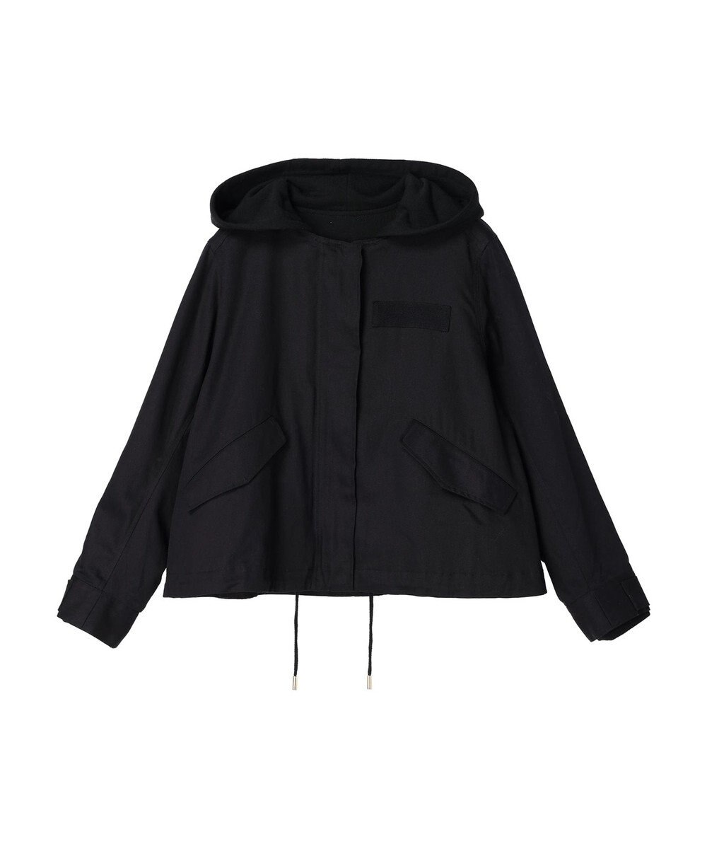 earth music&ecology パーカー付きミリタリーブルゾン 