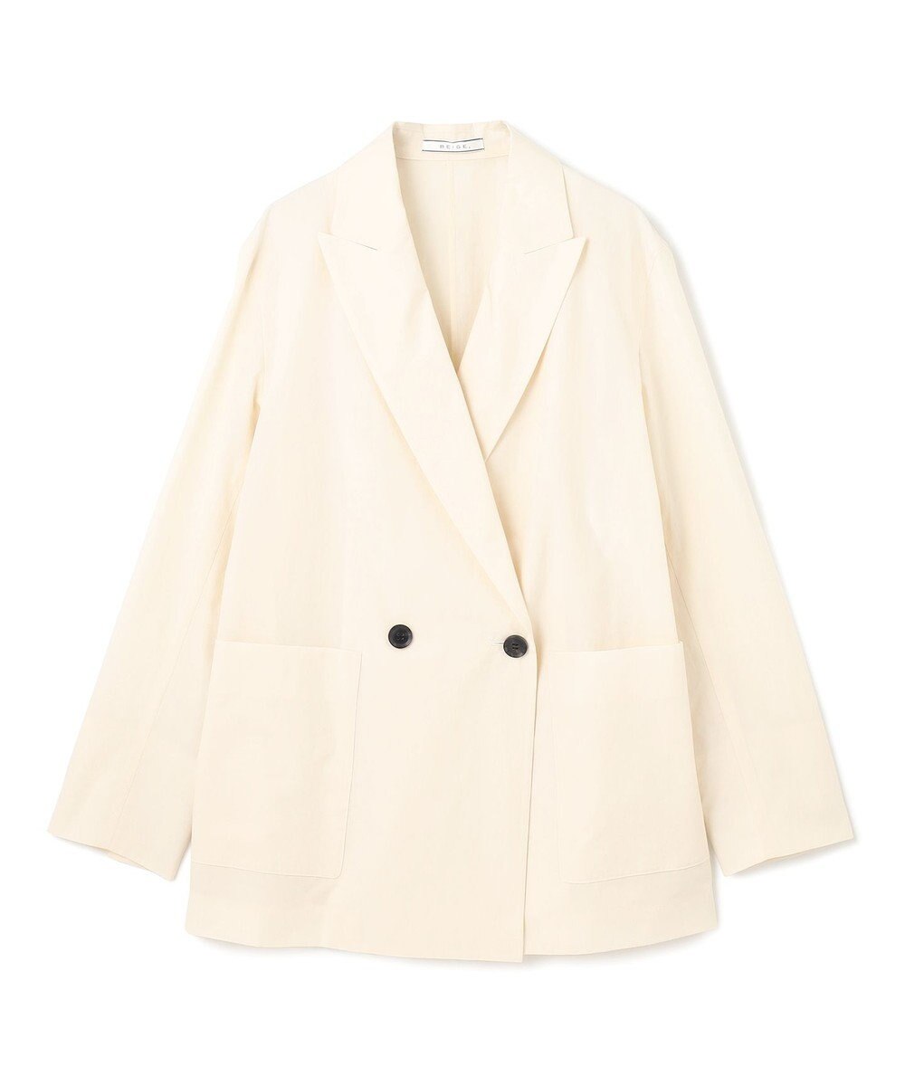 BEIGE， 【洗える・FUDGE 6月号掲載】MALLOW / コットンテーラードオーバージャケット 