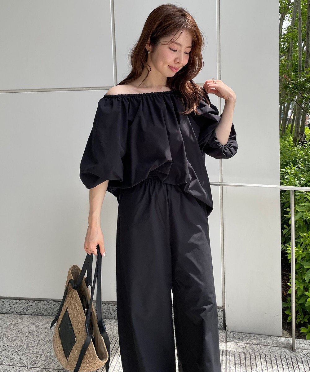 UNFILO FINE MOVE 2WAYギャザーブラウス 