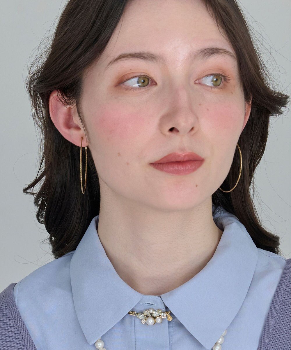 Phoebe ≪雑誌掲載商品≫ツイストラインフープイヤリング　ゴールド 