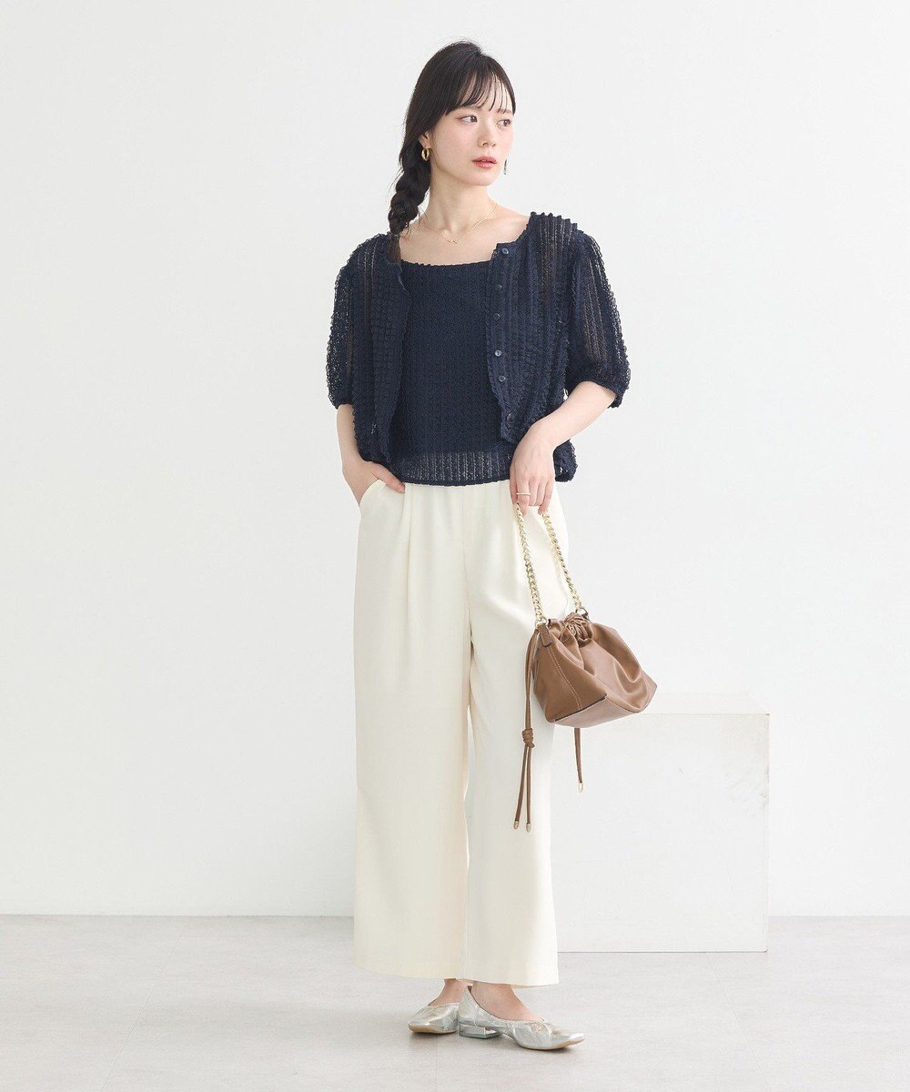 earth music&ecology ミニフリルカットレースアンサンブル 