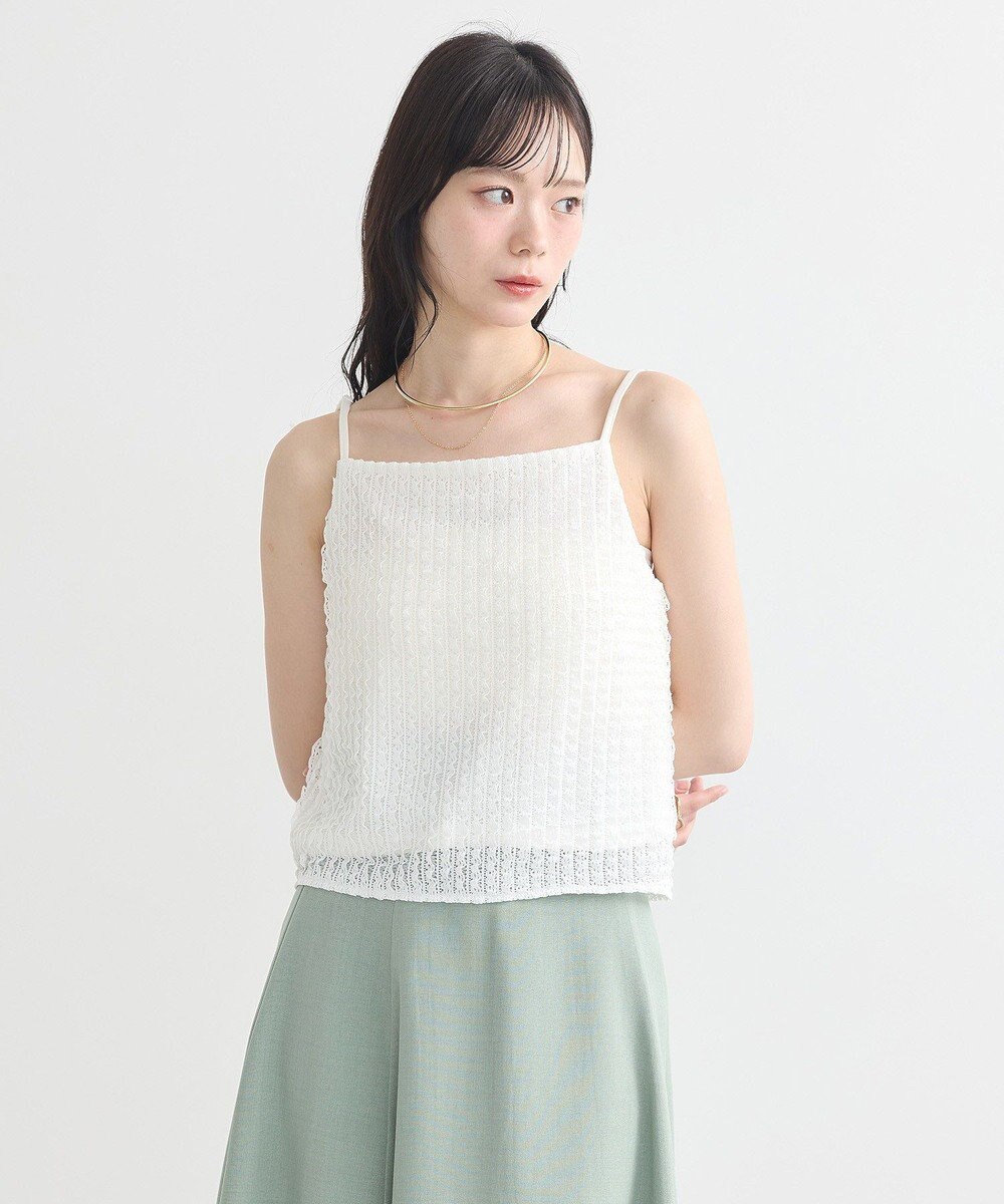 earth music&ecology ミニフリルカットレースアンサンブル 