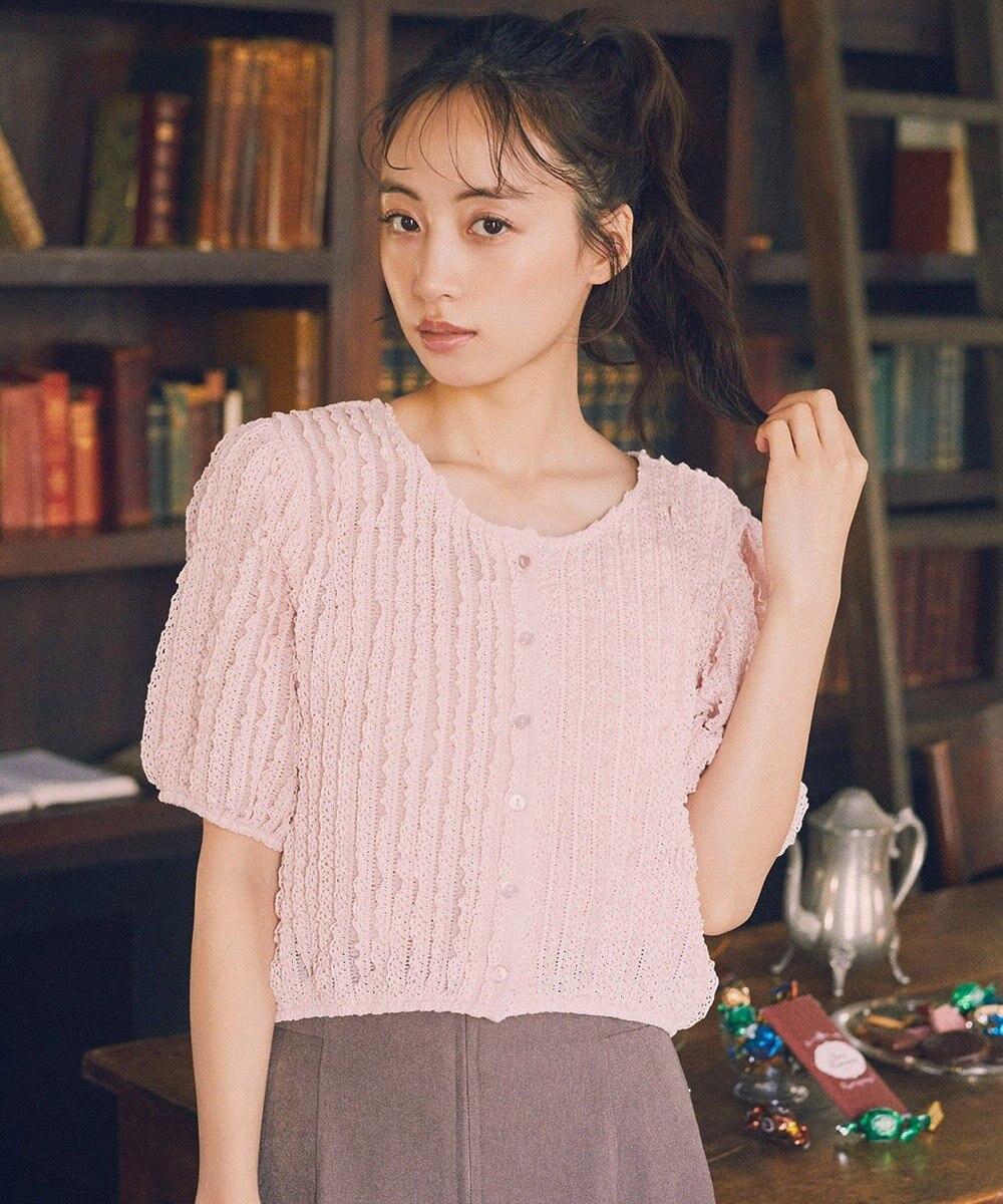 earth music&ecology ミニフリルカットレースアンサンブル 