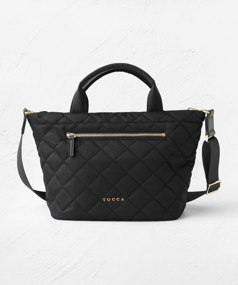 TOCCA TRACE PAVE FASTENER TOTE ナイロンキルトバッグ 