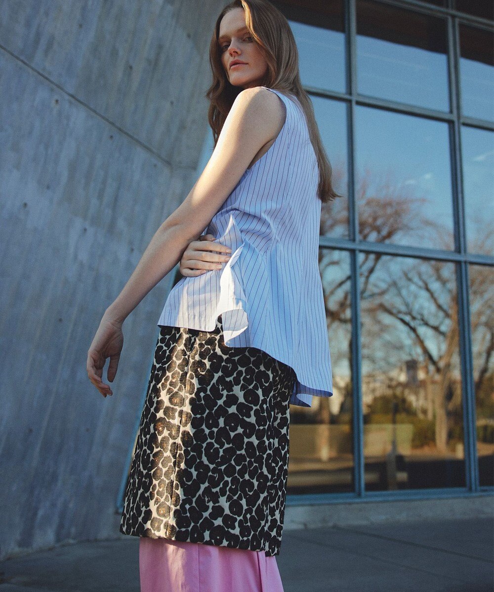 uncrave THOMAS MASON ペプラムジレブラウス 