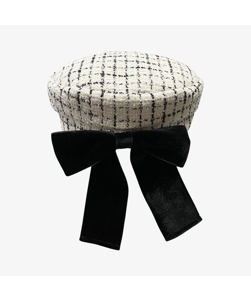 林八百吉商店 un chapeau ツイードマリンリボンキャス 