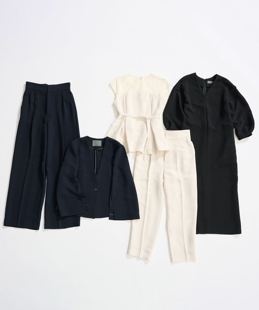 uncrave ウォッシャブルダブルクロス ビスチェブラウス(フレンチスリーブ) 