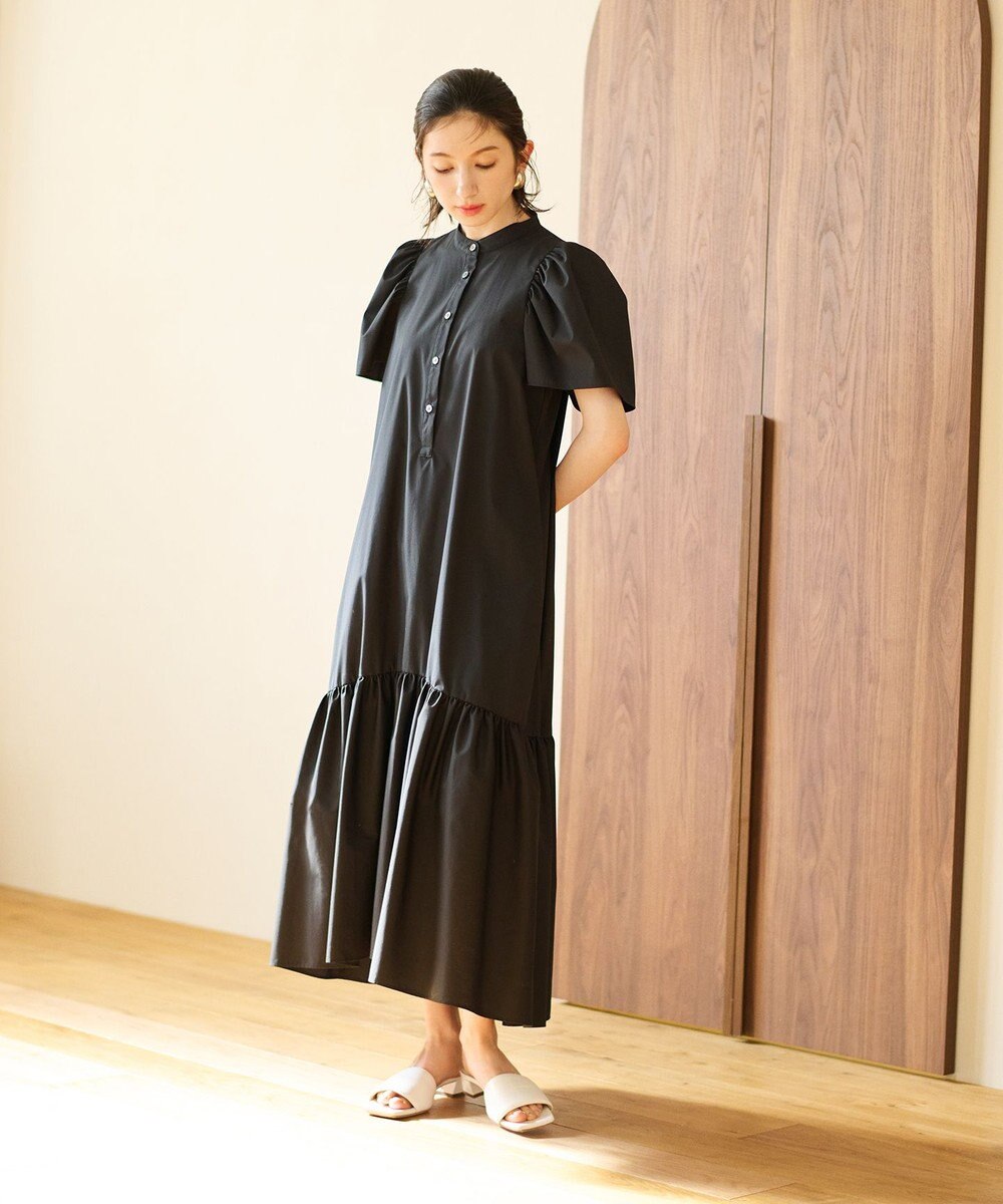 #Newans フレアヘムシャツワンピース 