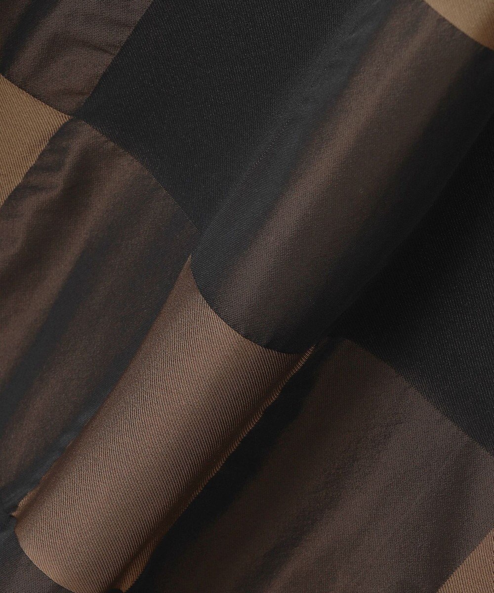 自由区 【洗える】ブロンズチェックジャガード ワンピース 