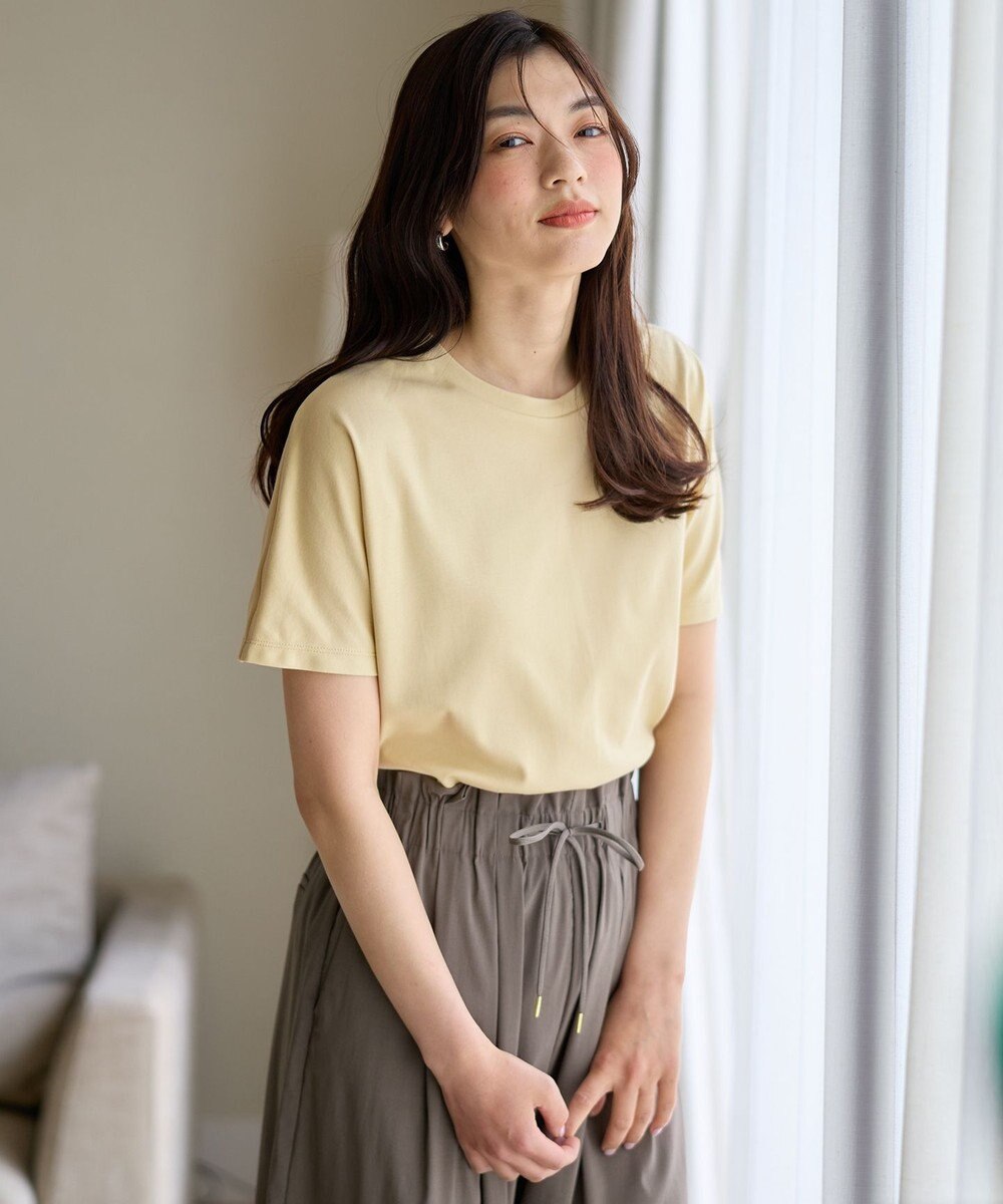 ANY 【新色追加/10色展開/洗濯機可/UVケア/接触冷感】プレミアムベーシック半袖Tシャツ 